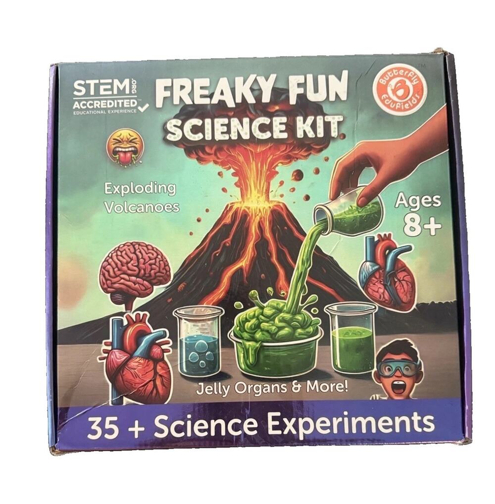 Freaky Fun Science Kit Age 8+ Over 35 Educational Experiments. STEM Accredited.